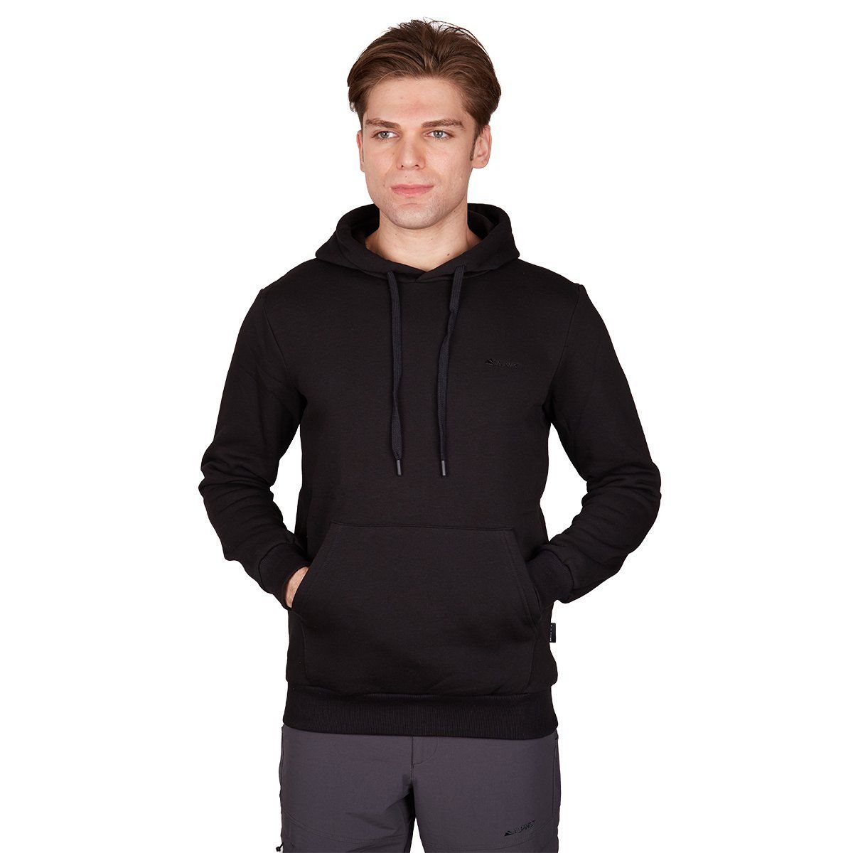 Alpinist Stream Erkek Kapüşonlu Sweatshirt SİYAH