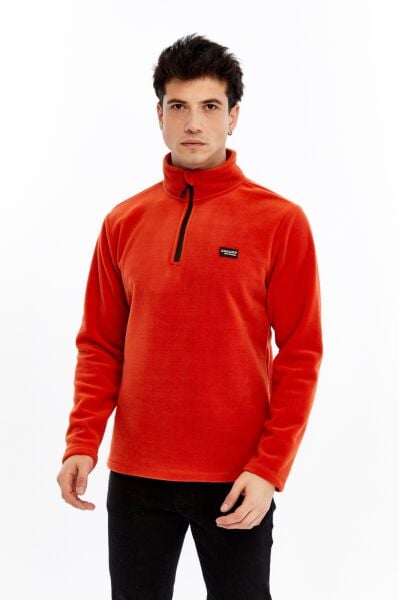 Champp Summit Yarım Fermuarlı Erkek Polar - Kiremit