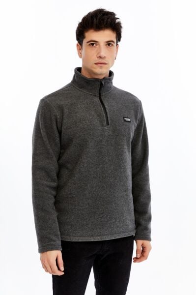 Champp Summit Yarım Fermuarlı Erkek Polar - Antrasit