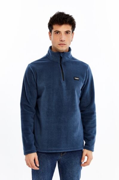Champp Summit Yarım Fermuarlı Erkek Polar - İndigo