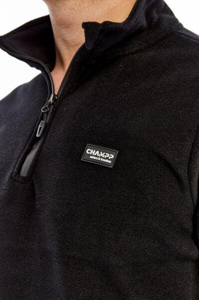 Champp Summit Yarım Fermuarlı Erkek Polar - Siyah