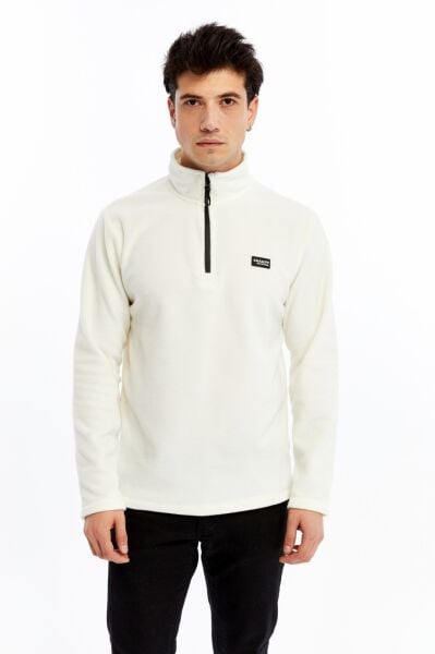 Champp Summit Yarım Fermuarlı Erkek Polar - Beyaz