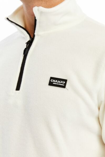 Champp Summit Yarım Fermuarlı Erkek Polar - Beyaz