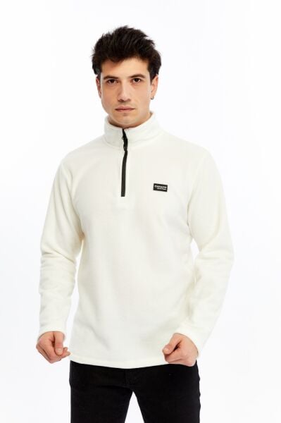 Champp Summit Yarım Fermuarlı Erkek Polar - Beyaz