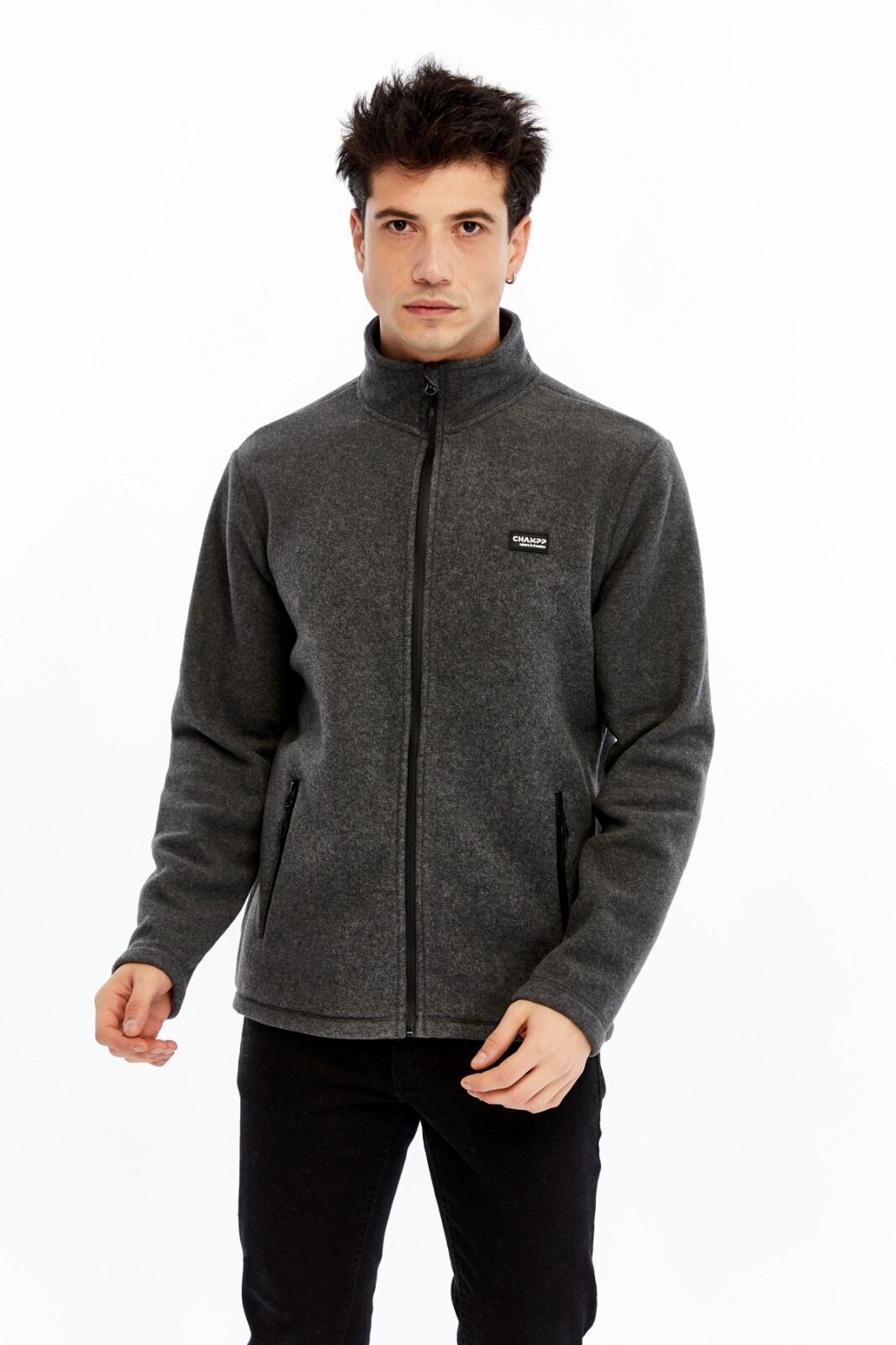 Champp Horizon Tam Fermuarlı Erkek Polar - Antrasit
