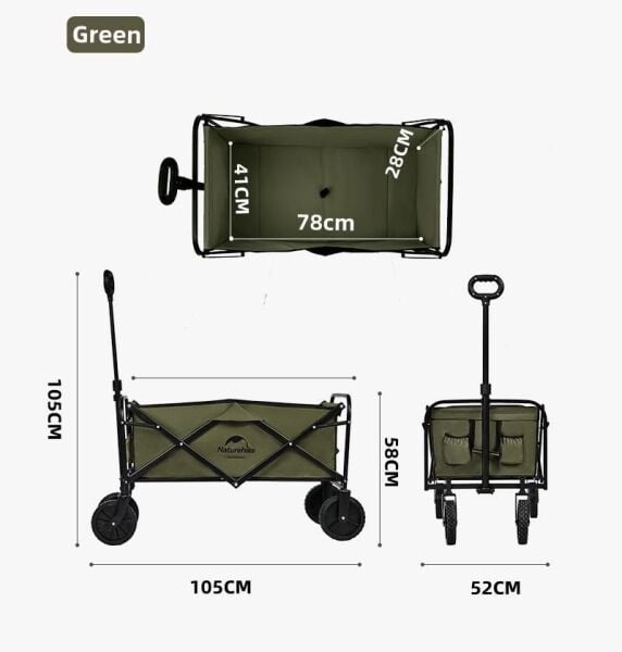 Naturehike Çok Amaçlı Katlanır Taşıma Arabası [Vagon]