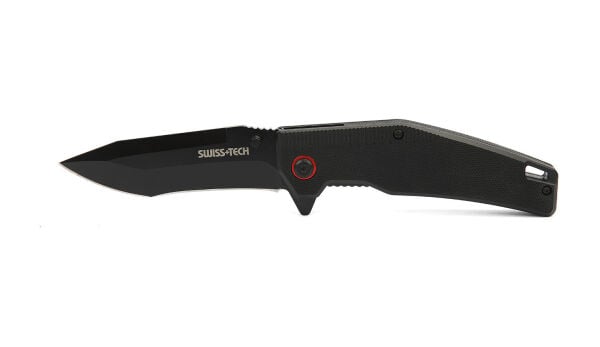 Swiss Tech G10 Folding Knife-Black TiNi