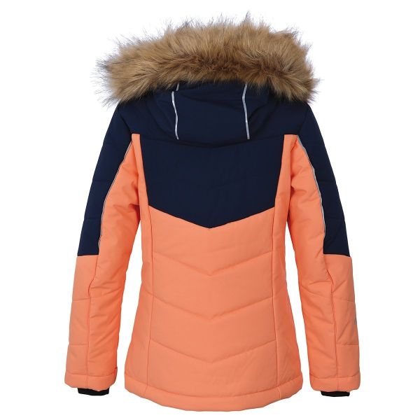 Hannah Leane Jr Çocuk Kayak Mont - Dress Blues-Cantaloupe