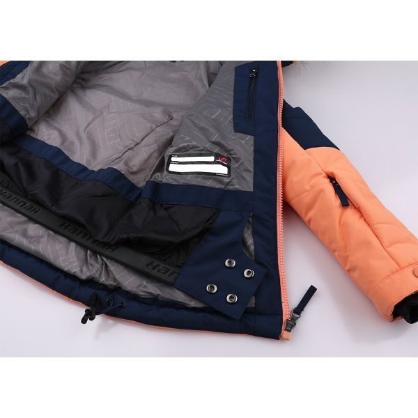 Hannah Leane Jr Çocuk Kayak Mont - Dress Blues-Cantaloupe
