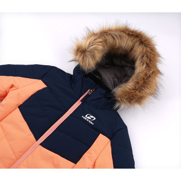 Hannah Leane Jr Çocuk Kayak Mont - Dress Blues-Cantaloupe