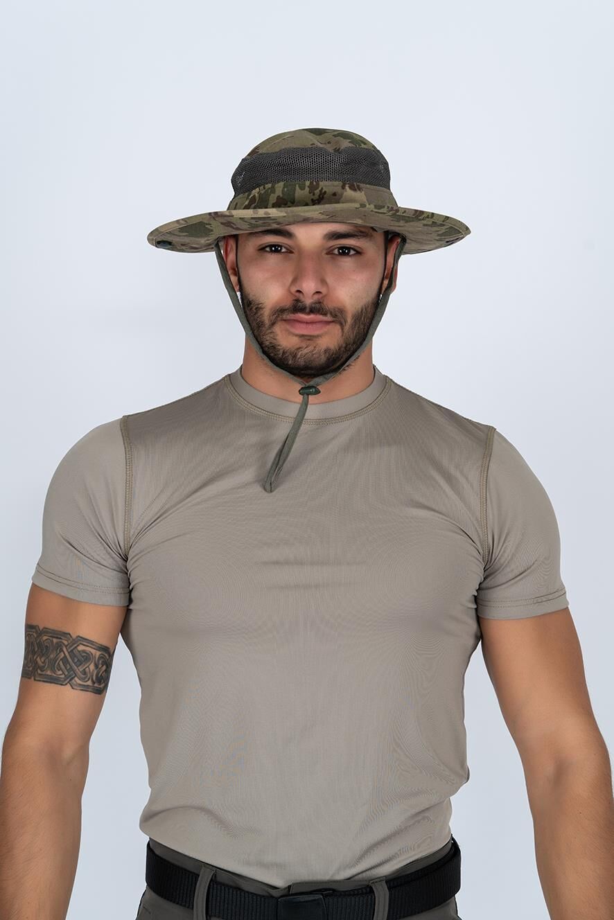 Combat Taktik Fötr Şapka Balıkçı Avcılık Askeri Kamuflaj Boonie