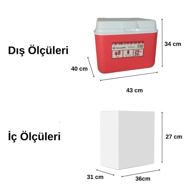 Freeze Peak Adventure 28 QT Soğutucu Buzluk 26 Litre