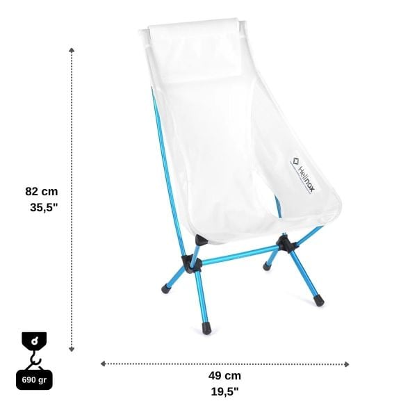 Helinox Chair Zero High Back Outdoor Kamp Sandalyesi white
