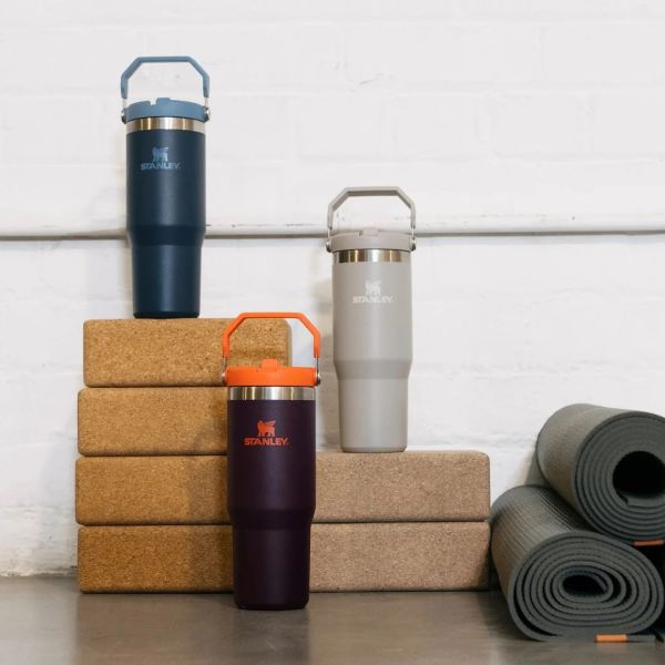 Stanley The IceFlow Flip Straw Tumbler Termos Navy 0.89 Litre