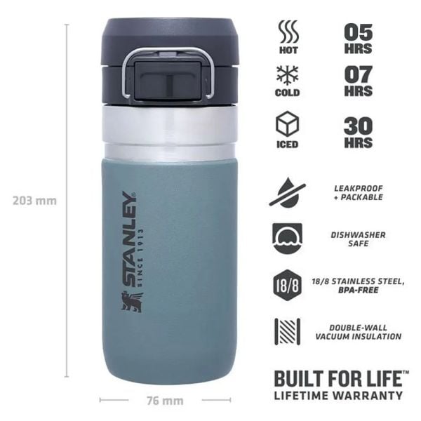 Stanley The Quick Flip Paslanmaz Çelik Termos Bardak 0.47 LT Koyu Gri