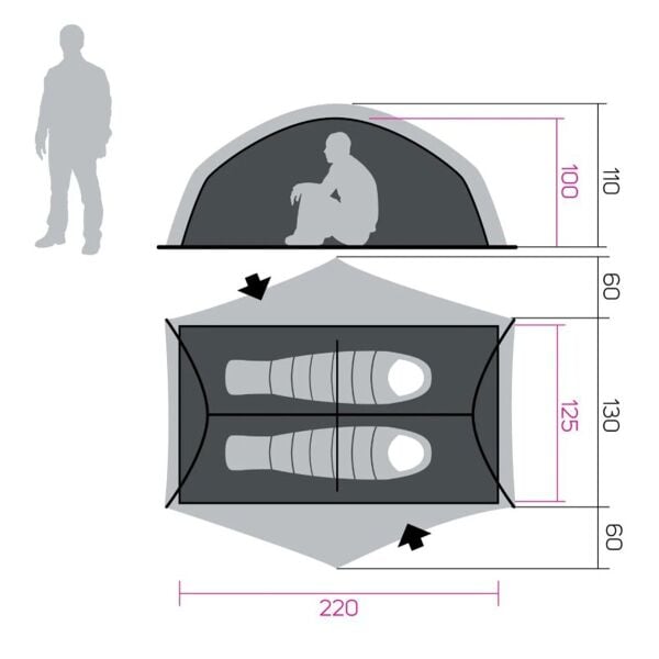 Hannah Tercel 2 Ultralight 3 Mevsim Kamp Çadırı