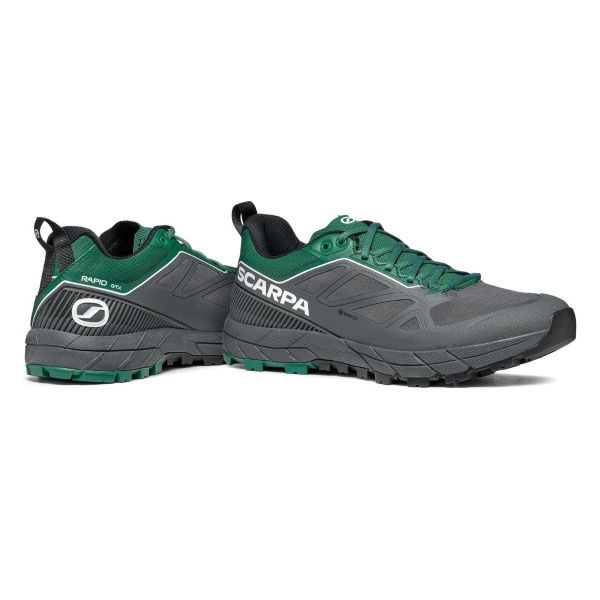 Scarpa Rapid Gore-Tex Erkek Koşu Ayakkabısı Anthracite - Alpine Green