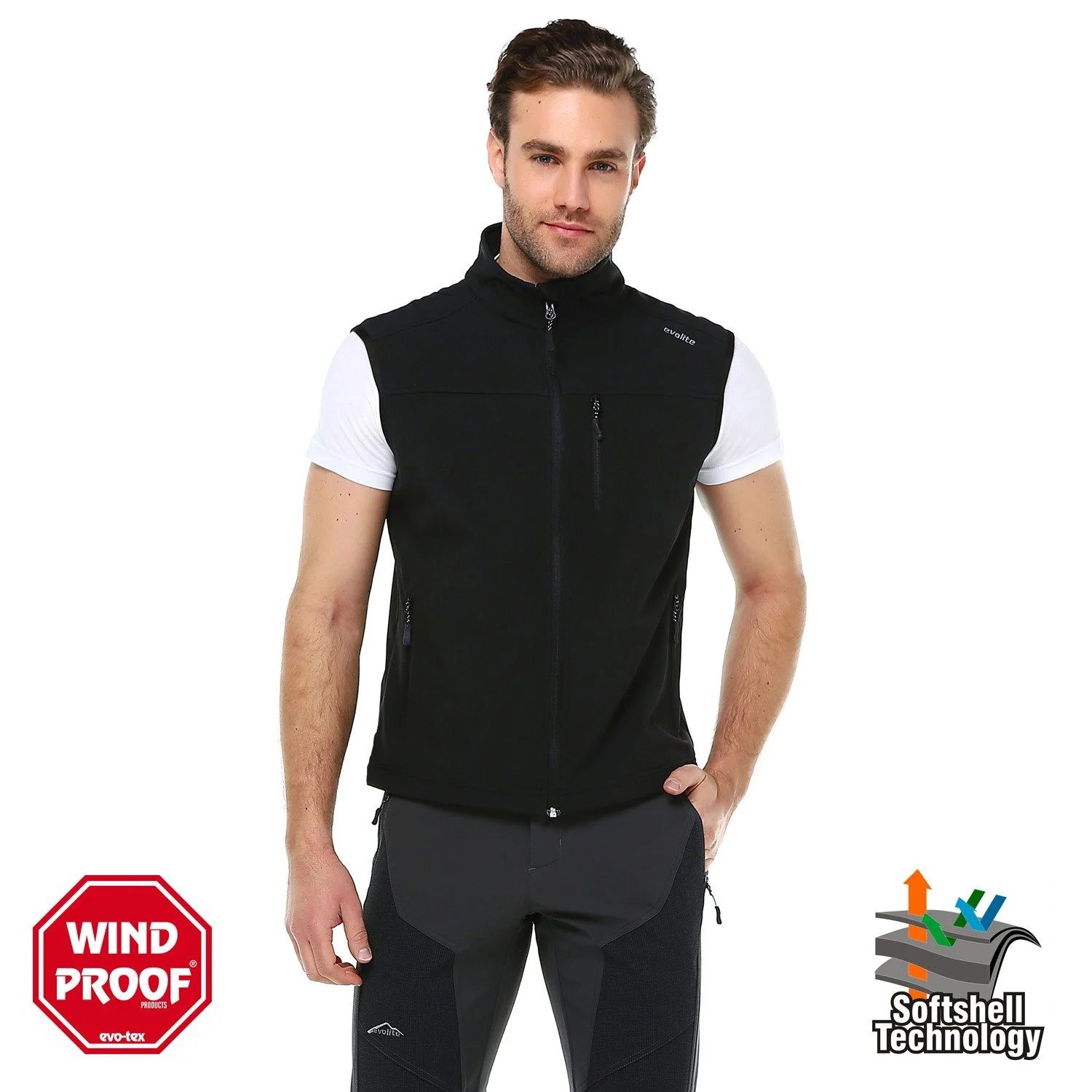 Evolite Krypton Softshell Yelek - Siyah