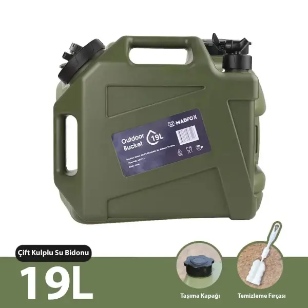 Madfox Galon Air PE Musluklu Su Bidonu 19 Litre