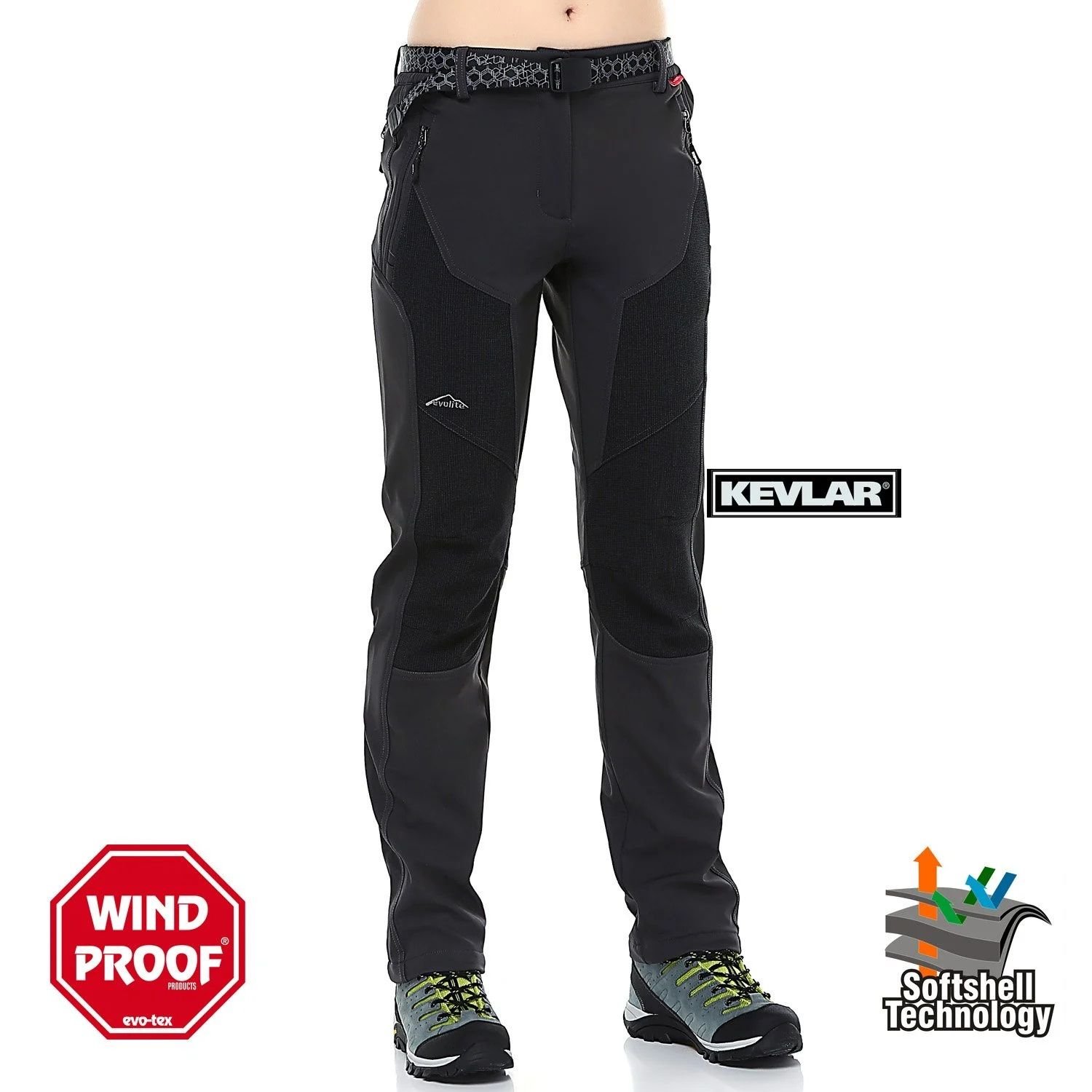 Evolite Helinox Bayan Softshell Pantolon Siyah