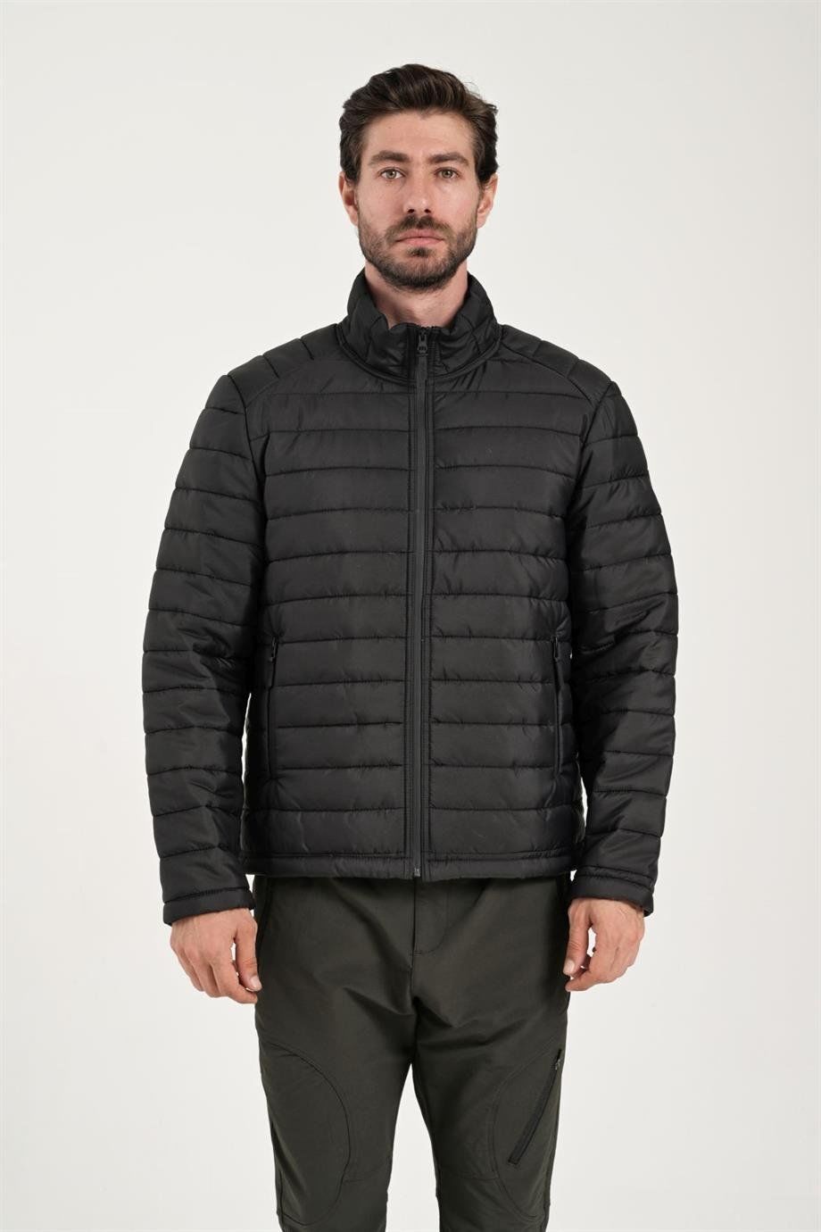 EXUMA ERKEK SİYAH ŞİŞME MONT