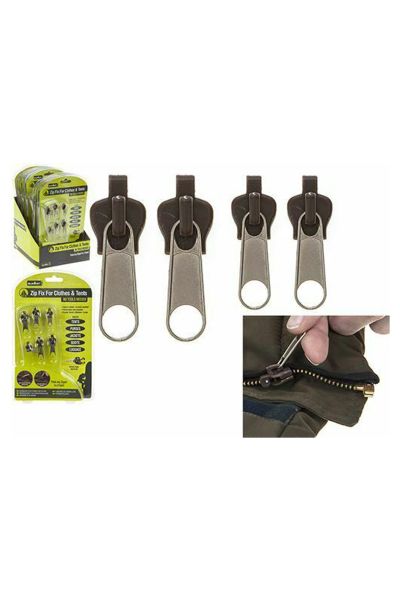 Summit Replacement Zip Fix Kit Fermuar Onarım Kiti 6'lı Paket Black