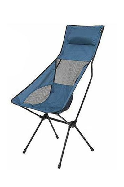 Summit High Back Pack Away Chair Blue Ultra Hafif Sandalye Indigo Blue