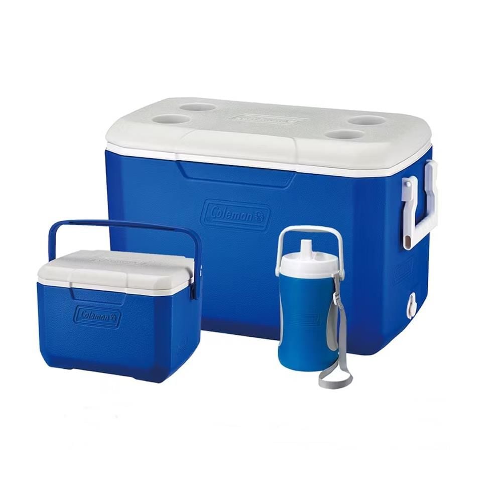 Coleman Cooler Combo 48 QT 45.4 Lt BL Combo 5 QT 3 Gal. 3-Piece Buzluk Set