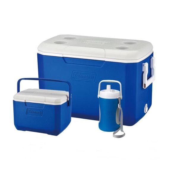 Coleman Cooler Combo 48 QT 45.4 Lt BL Combo 5 QT 3 Gal. 3-Piece Buzluk Set