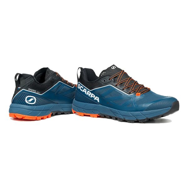 Scarpa Rapid Gore-Tex Erkek Koşu Ayakkabısı - Cosmic Blue - Orange