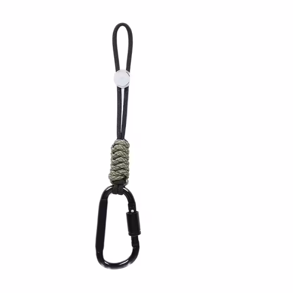 Ergan Outdoor Paracord & Karabinalı Anahtarlık - Siyah
