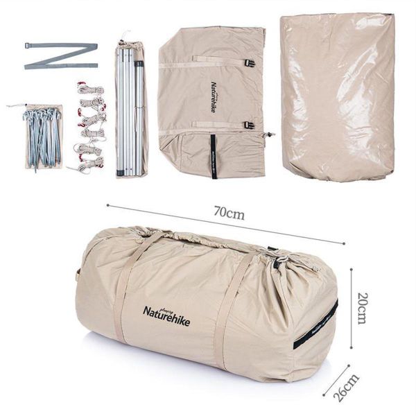 Naturehike Brighten 6.4 Lüks Piramit Pamuk Glamping Çadırı