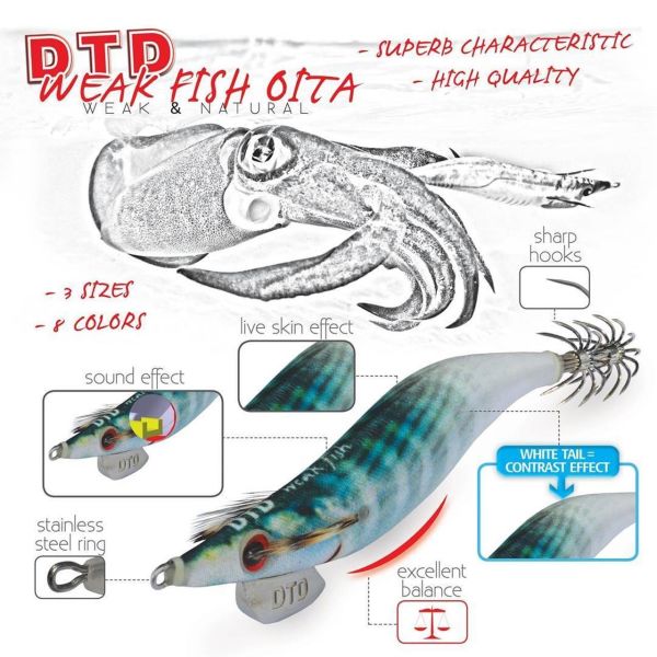 DTD Weak Fish Bukva 3.0 Glow Sinking Speed 90 mm Kalamar Zokası