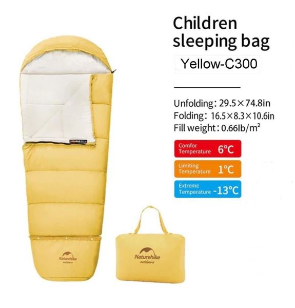 Naturehike C300 UltraLight Pamuklu Uyku Tulumu -13°C ( Çocuk )