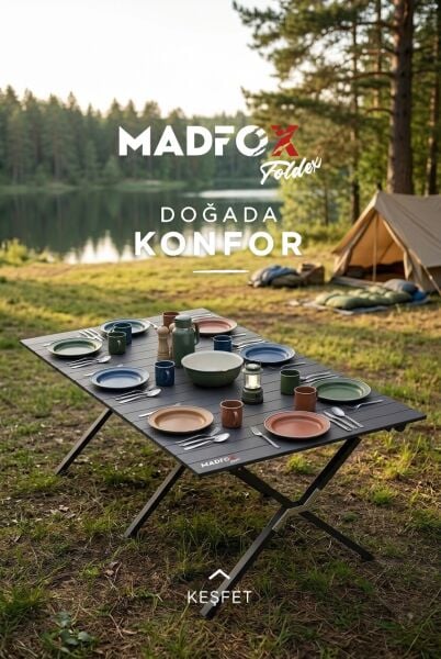 Madfox Foldex Katlanabilir Alüminyum Kamp Masası 80*62*146 cm