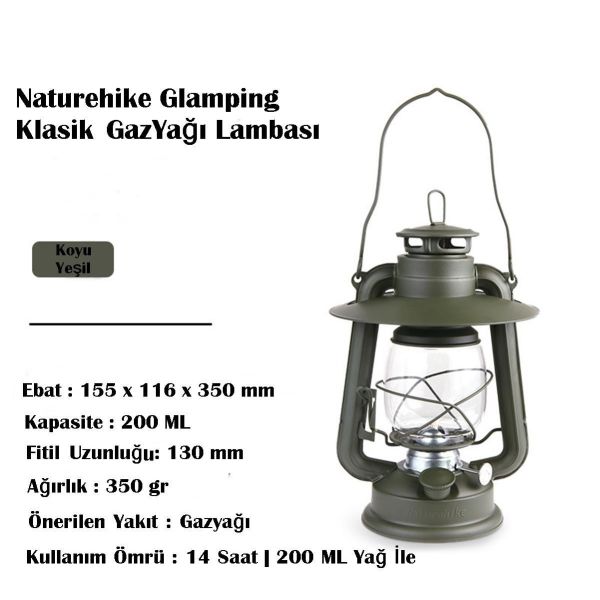 Naturehike Glamping Klasik GasYağı Lambası